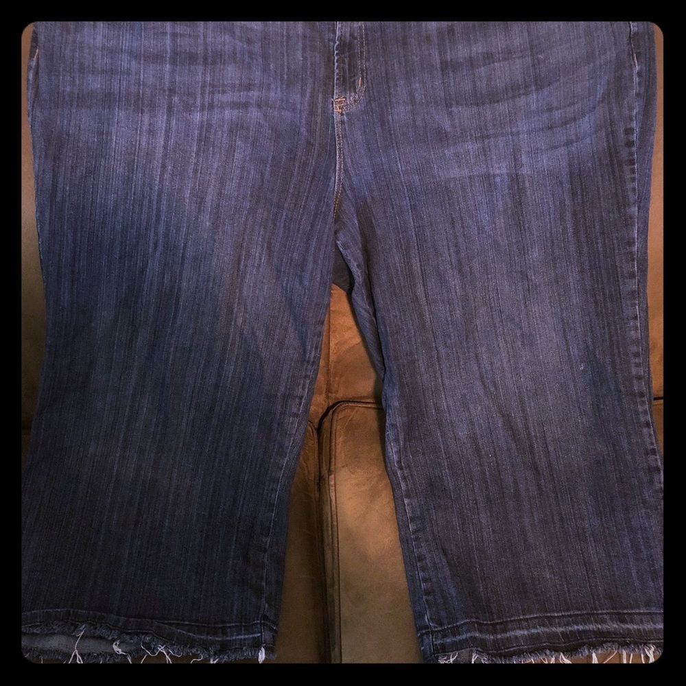 Jean crop wide leg pants